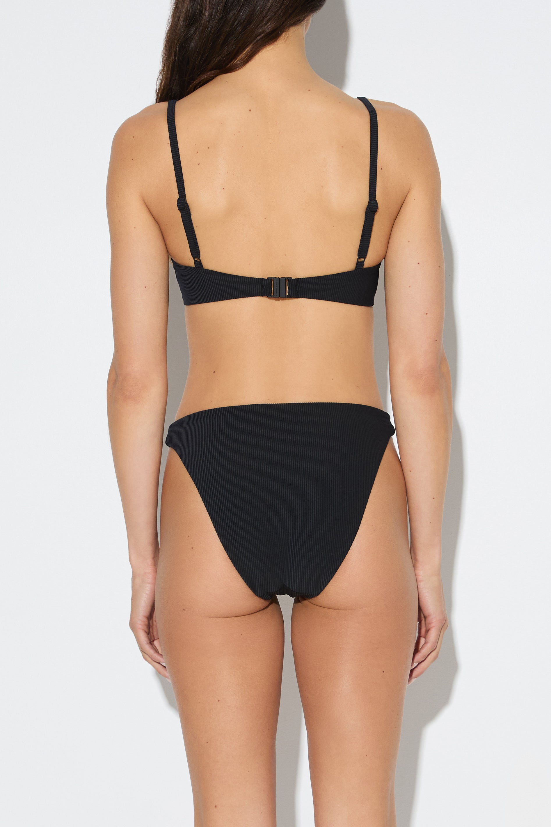 Signature Stripe High Cut Brief - Black
