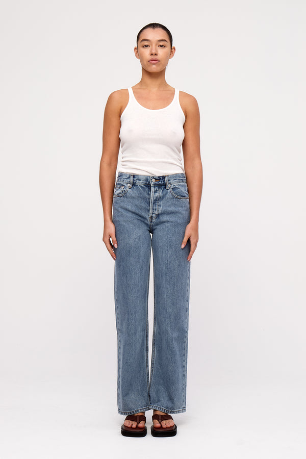 Mid Rise Jean - Wash Blue