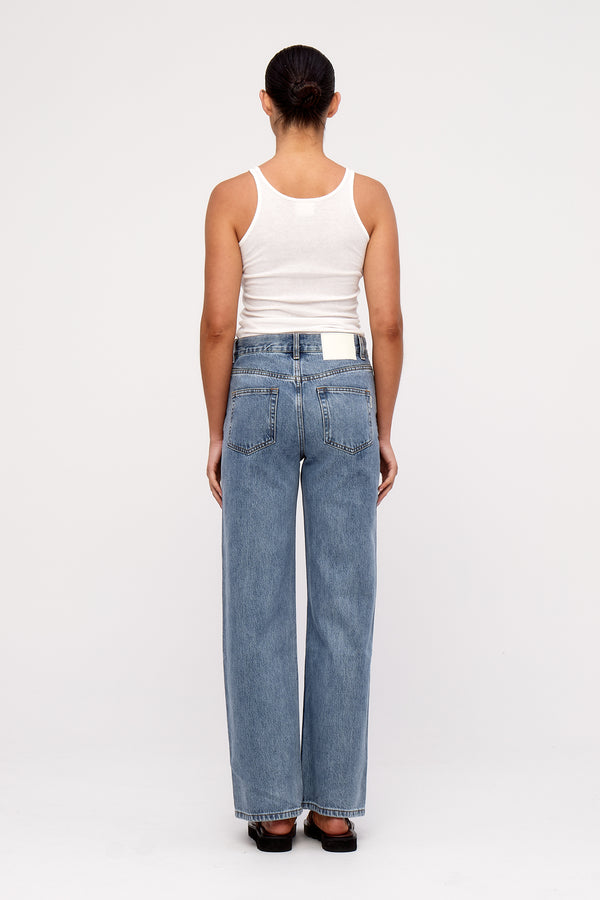 Mid Rise Jean - Wash Blue