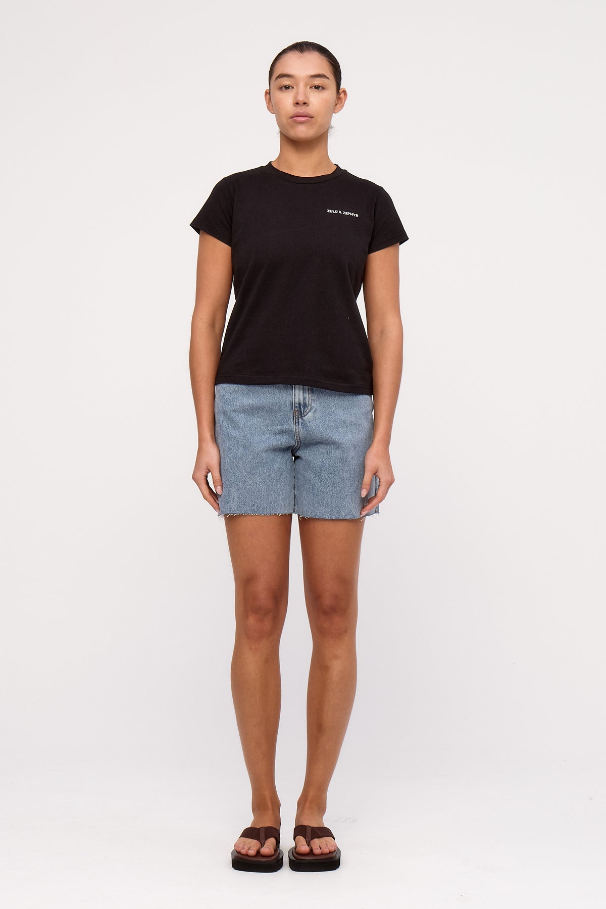 Zulu & Zephyr Logo Slim Tee - Black