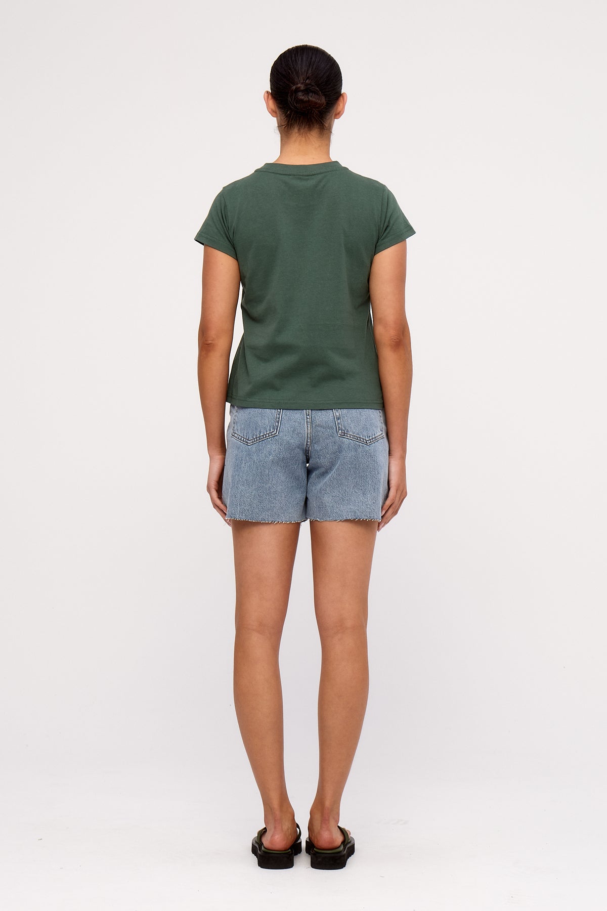 Zulu & Zephyr Logo Slim Tee - Tallow Green