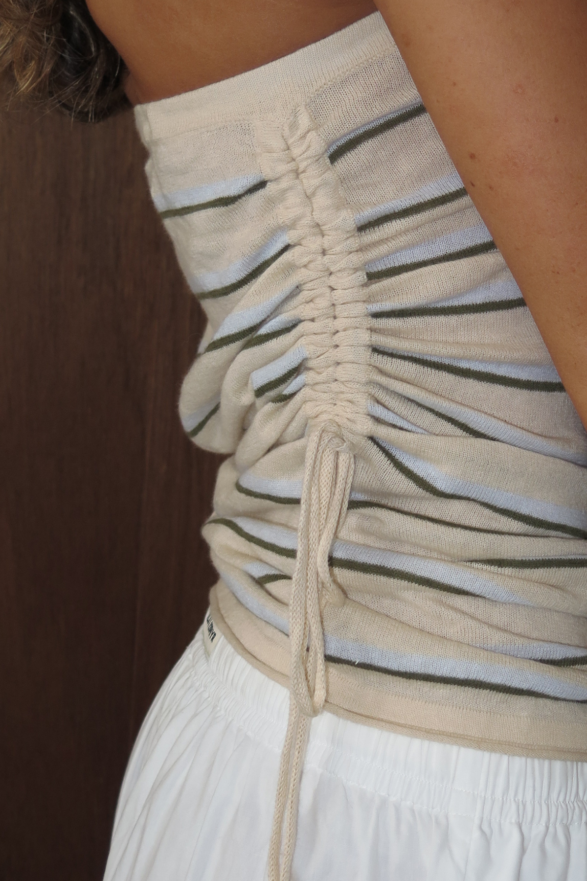 Linen Cotton Skirt/Tube Top - Husk Stripe