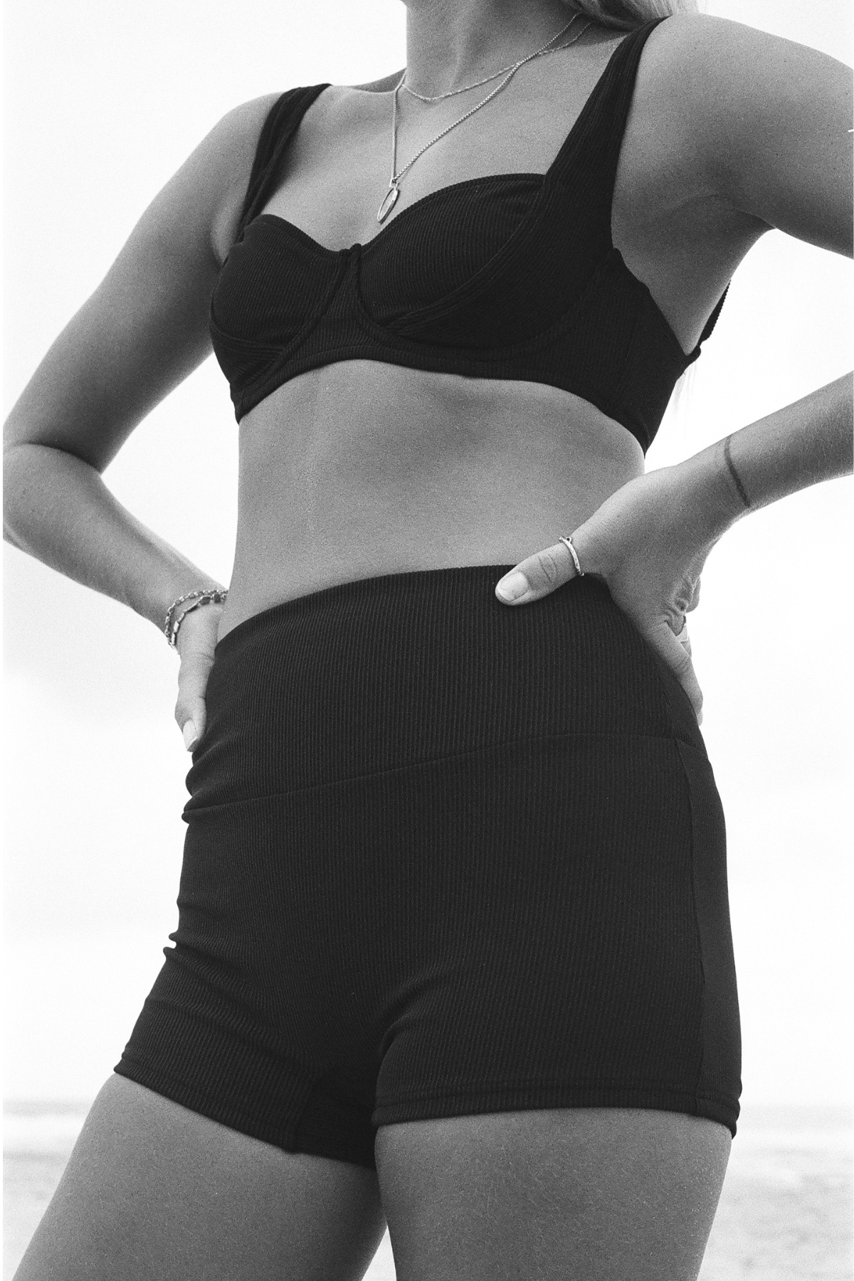 Signature Stripe Bra Cup - Black