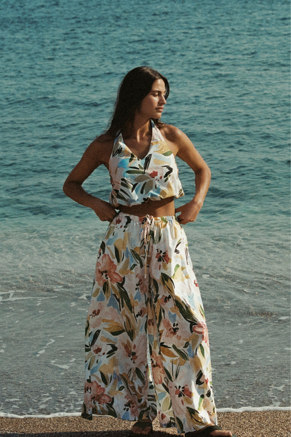 Summer Floral Cotton Pant