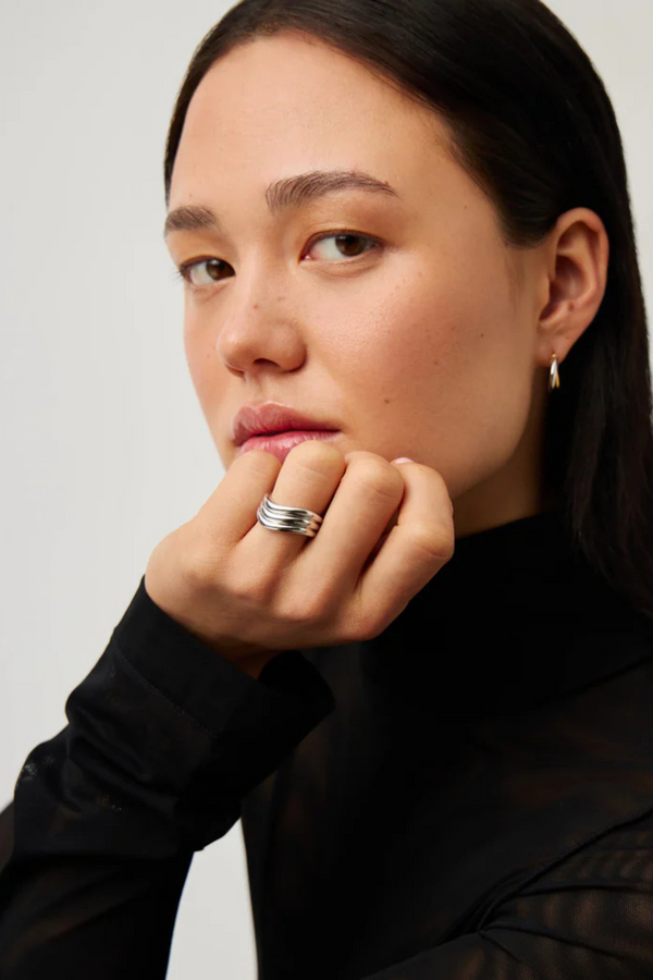 Savi Signature Triple Ring - Silver