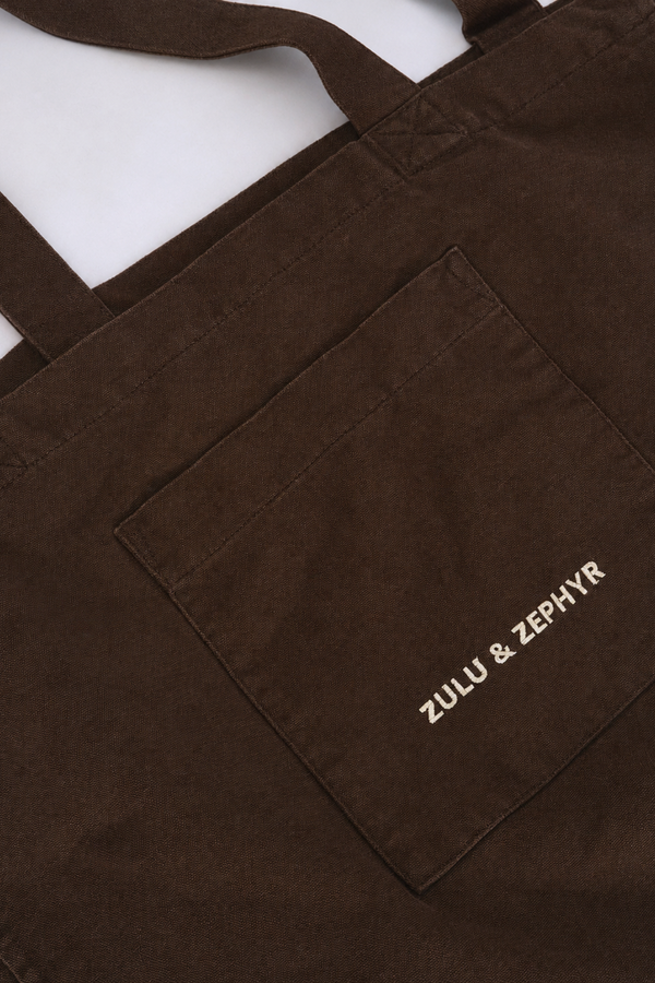 Cotton Canvas Tote Bag - Chocolate