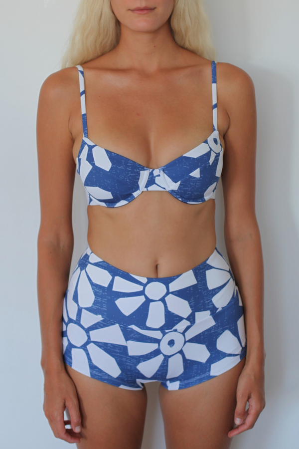 Geo Flower Balconette Bra Cup