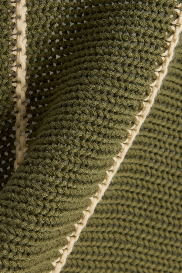 Olive Stripe Knit Jumper