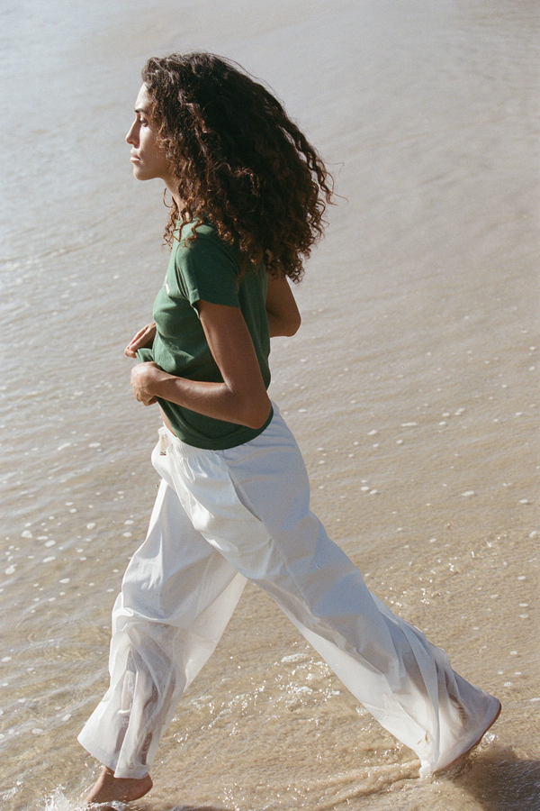 Zulu & Zephyr Logo Slim Tee - Tallow Green