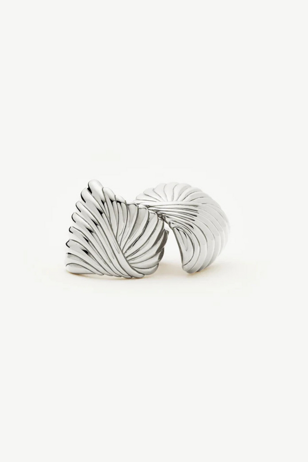 Ripple Stud Earrings - Silver