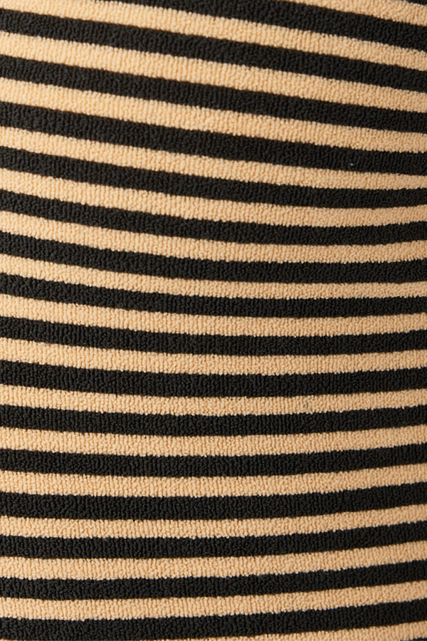 Towelling Bodysuit - Black Stripe