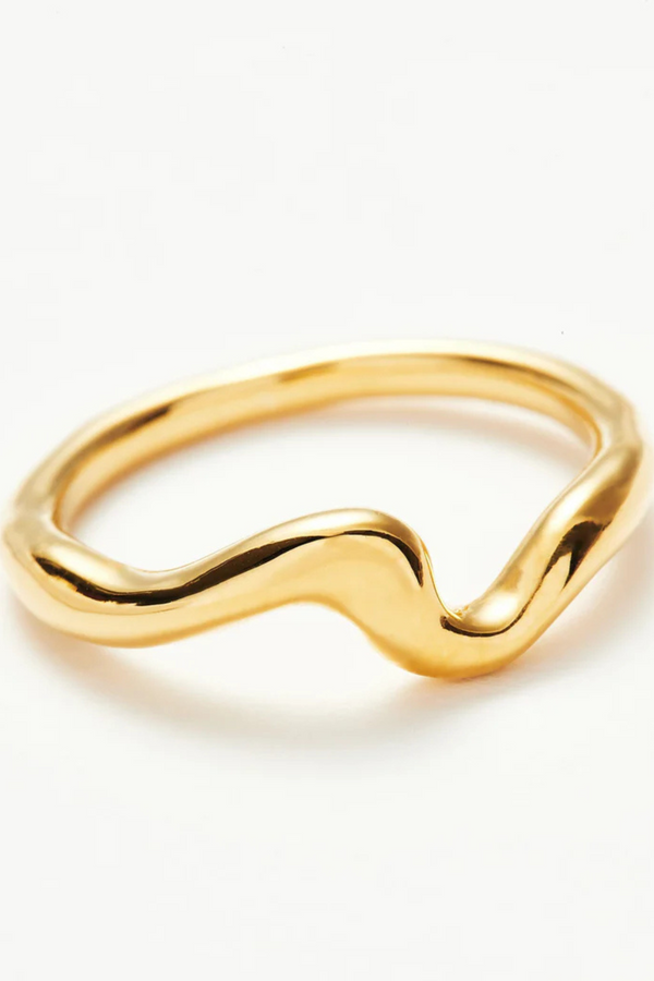 Molten Wave Stacking Ring - Gold