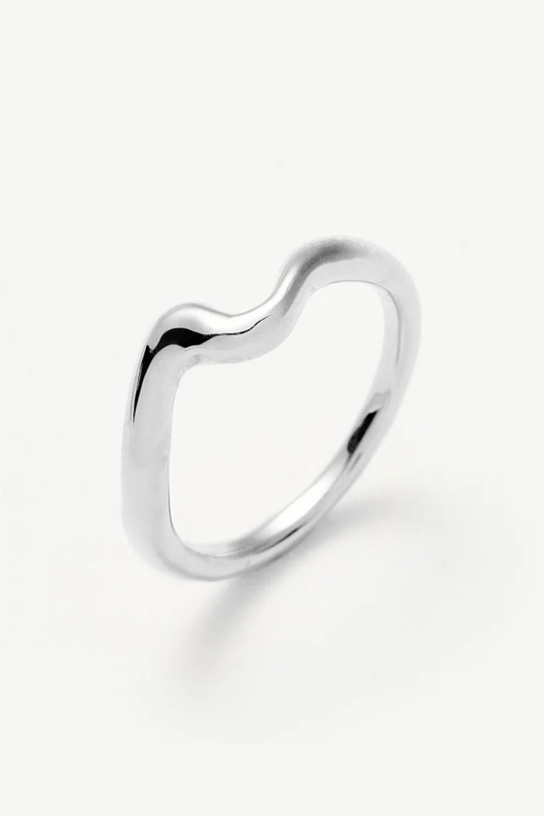 Molten Wave Stacking Ring - Silver