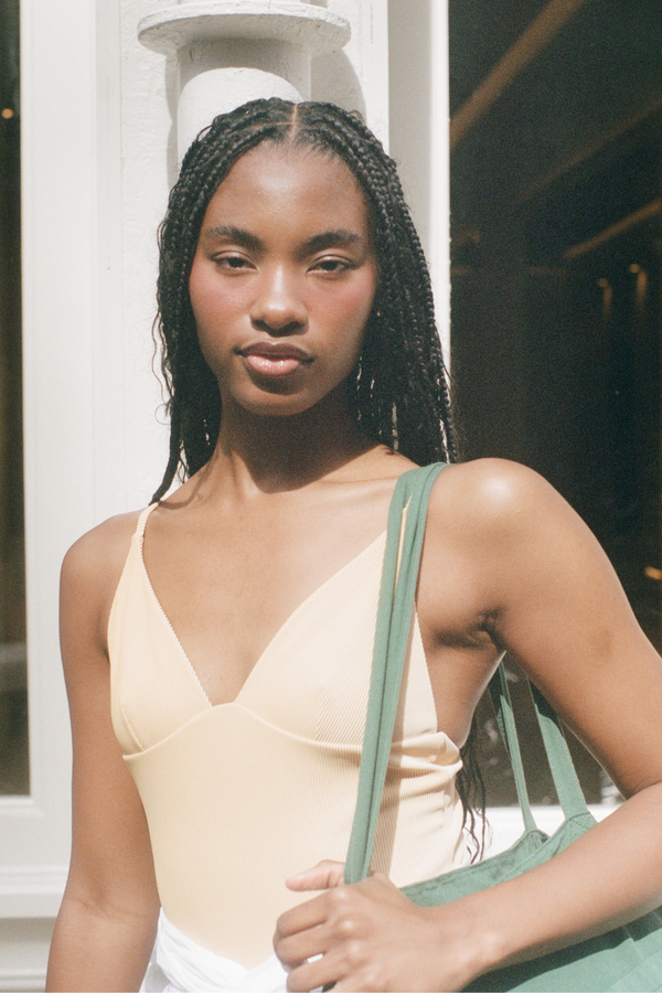 Signature Stripe Tie One Piece - Marigold