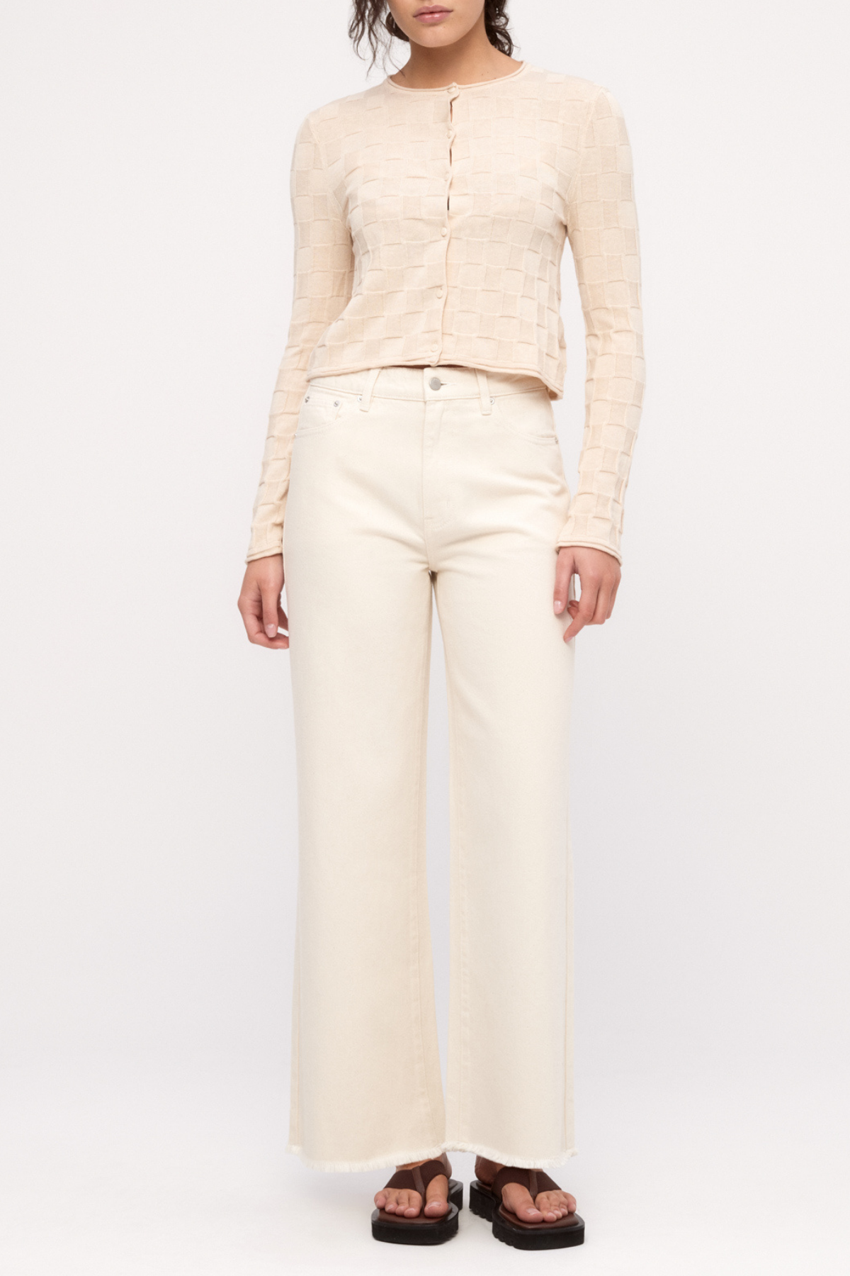 Organic Mid Rise Jean - Coconut
