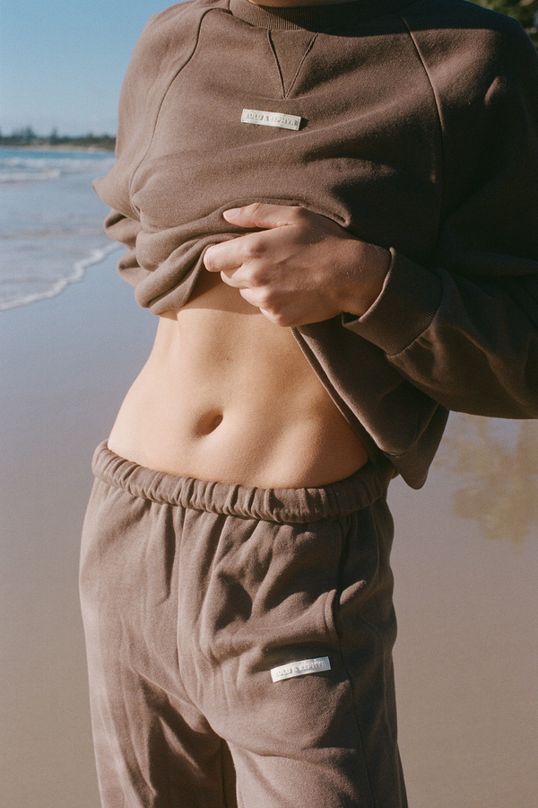 Cuffed Sport Sweatpant - Carob