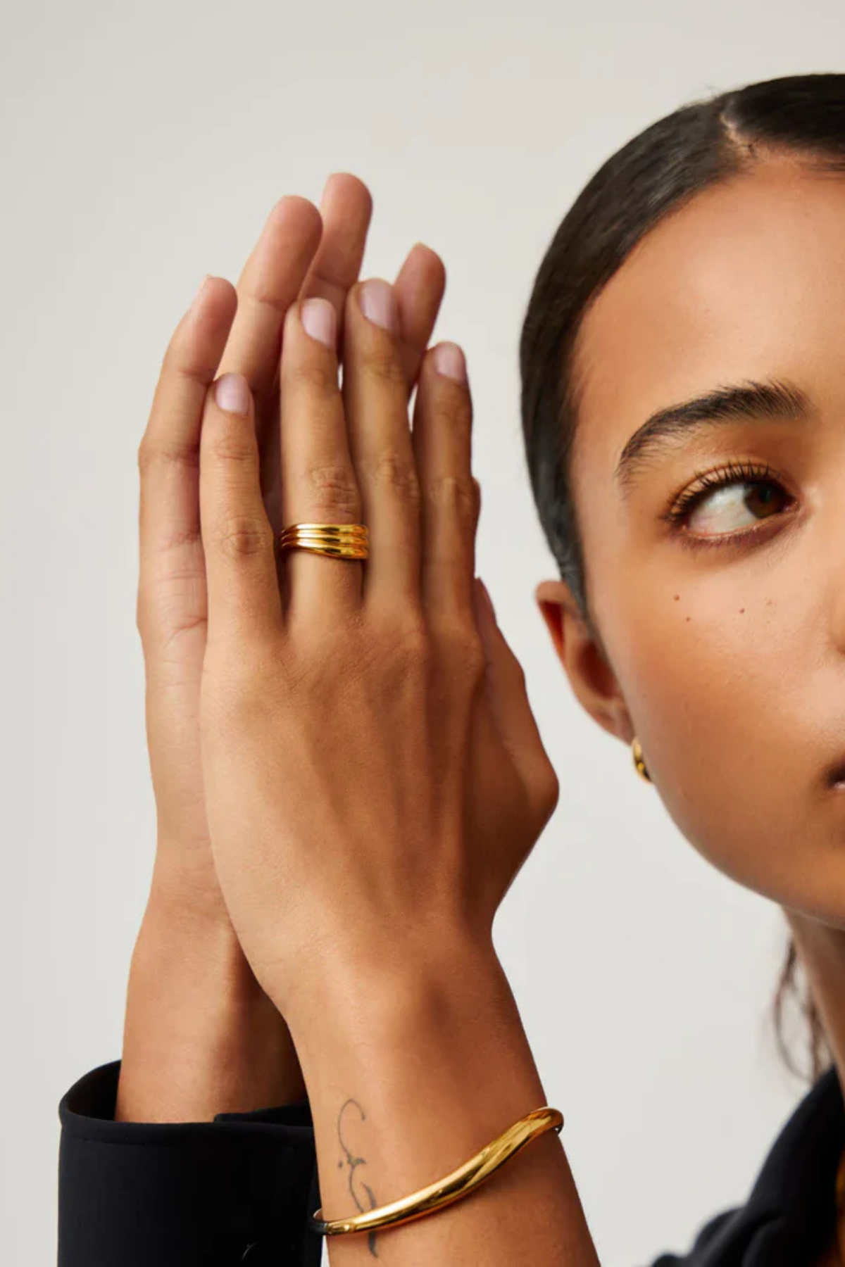 Savi Signature Triple Ring - Gold