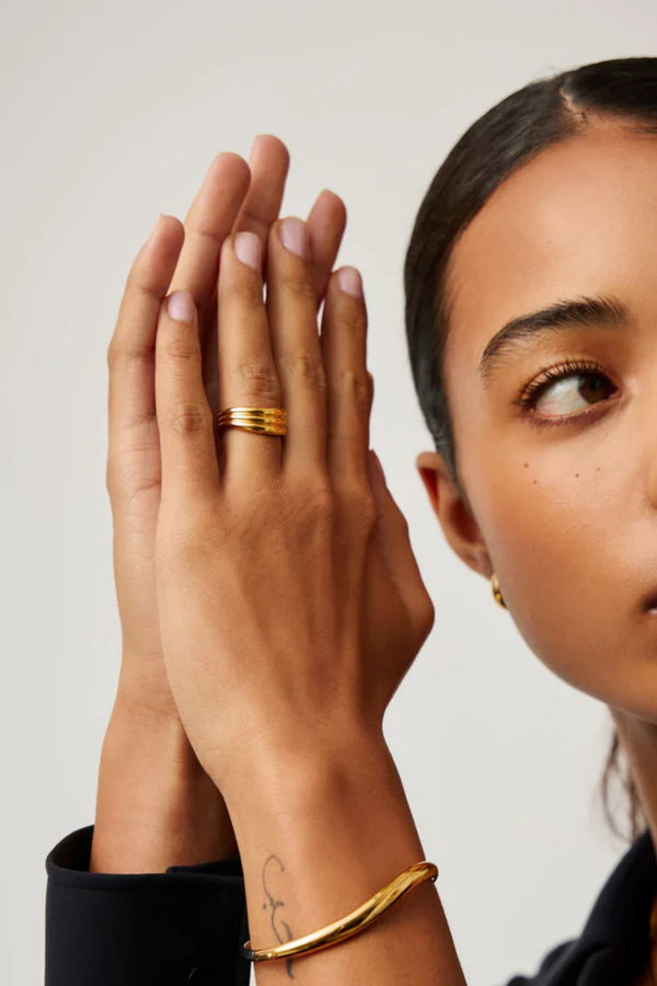 Savi Signature Triple Ring - Gold