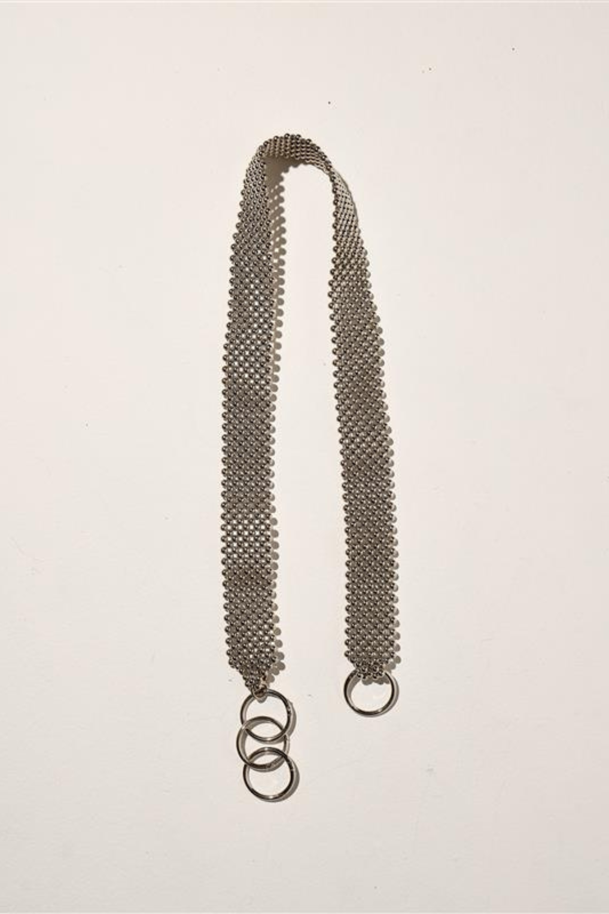 Beaded Belt - Silver