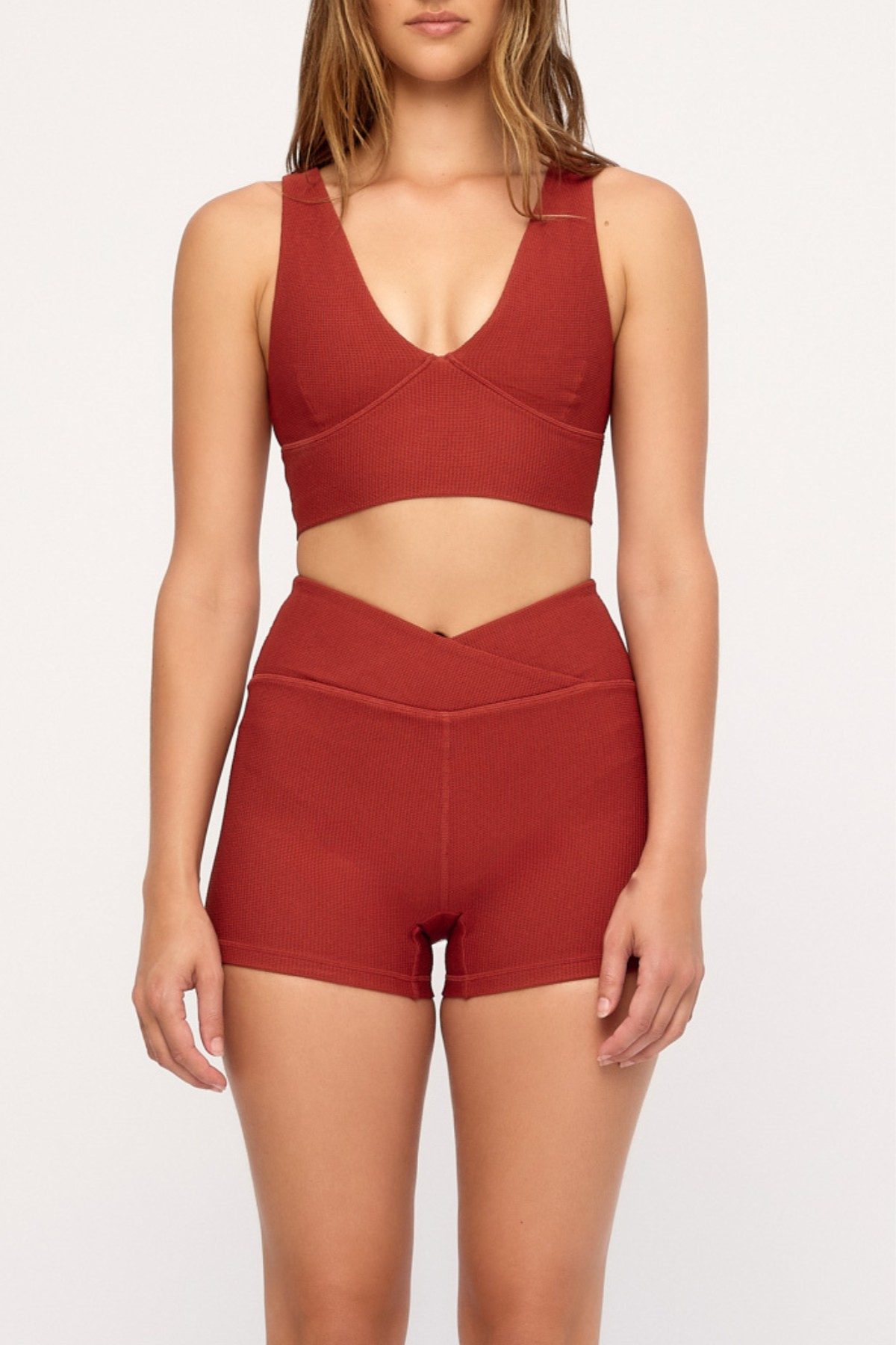 Crop Top - Red Waffle