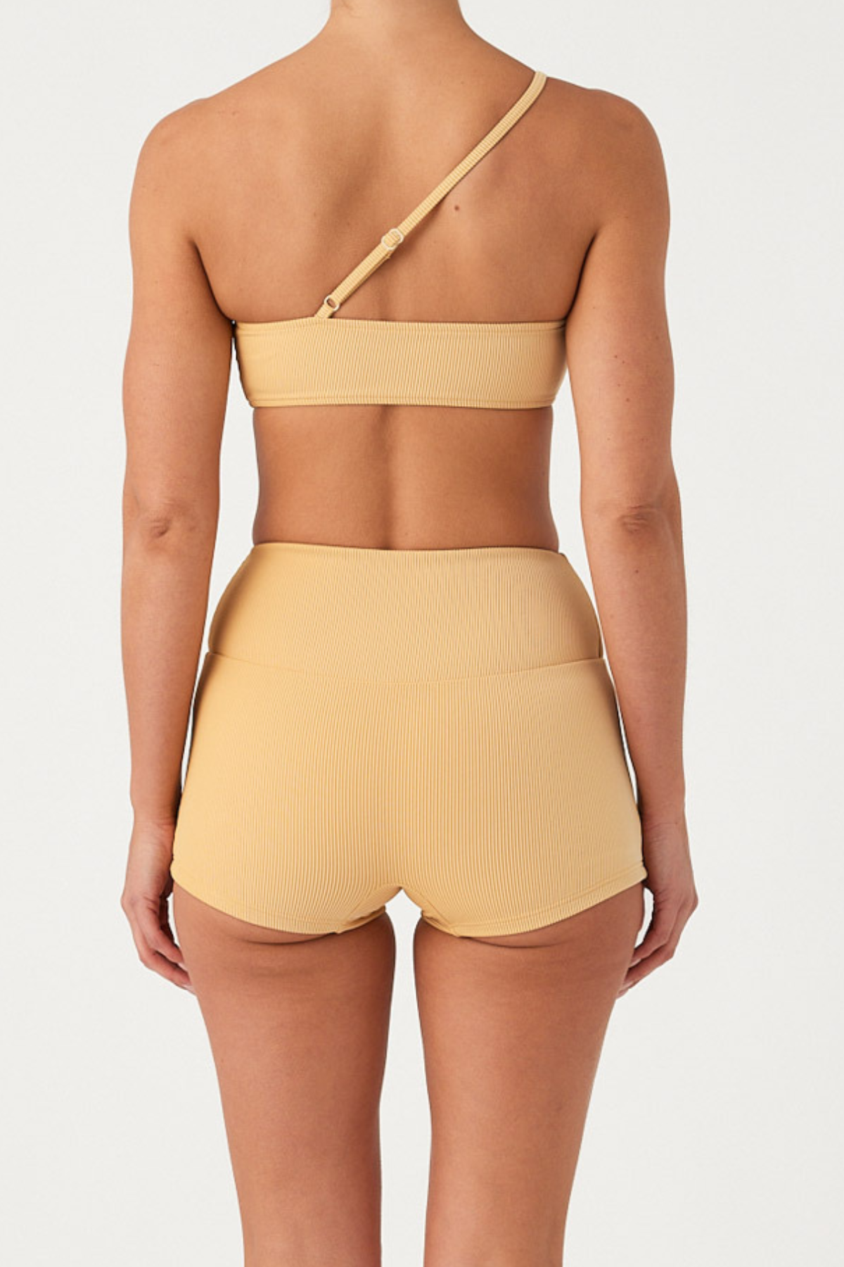 Signature Stripe One Shoulder Bralette - Marigold