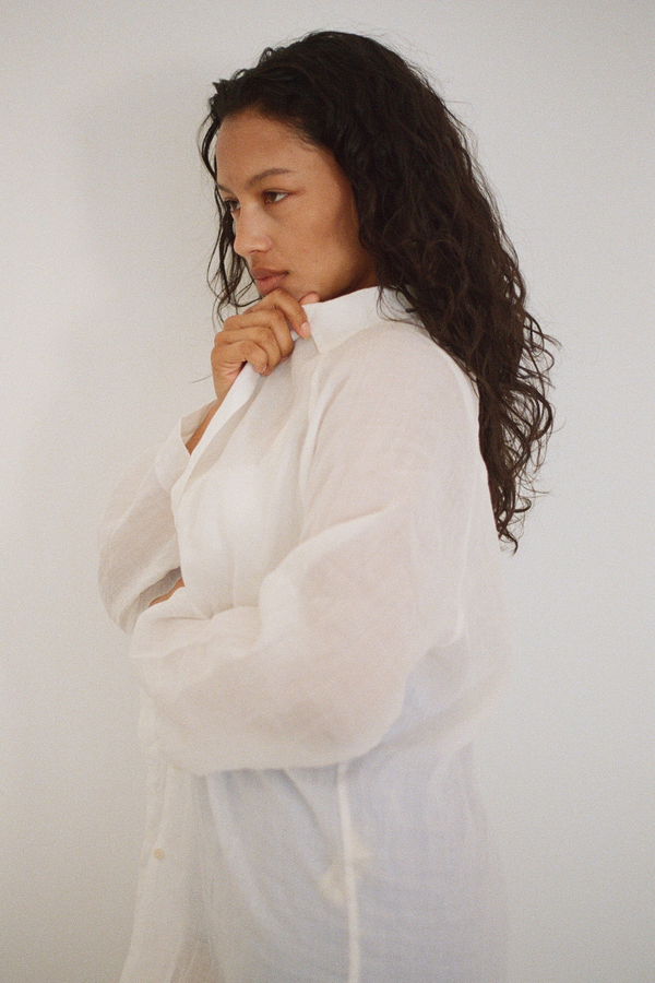 Signature Ramie Shirt - White