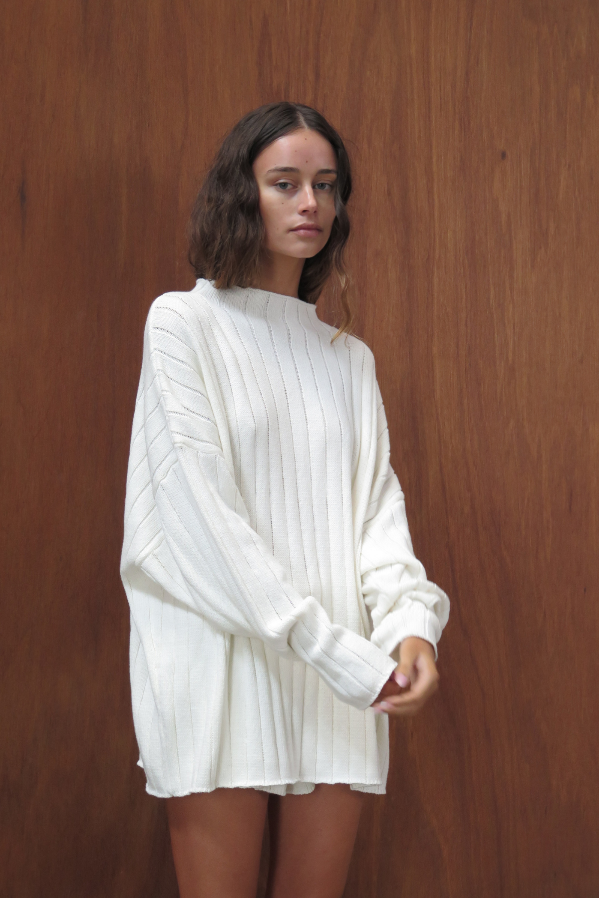 Rib Knit Jumper - Cream