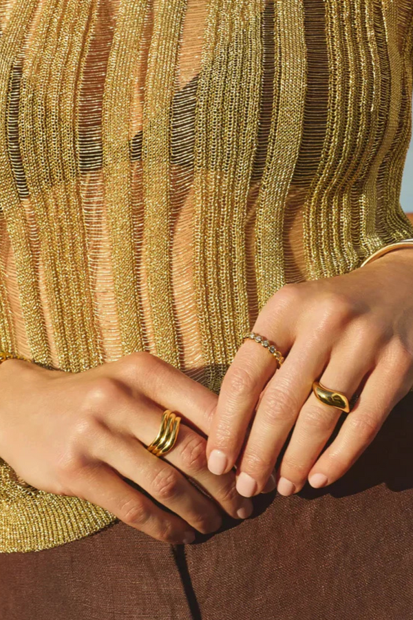 Savi Signature Triple Ring - Gold
