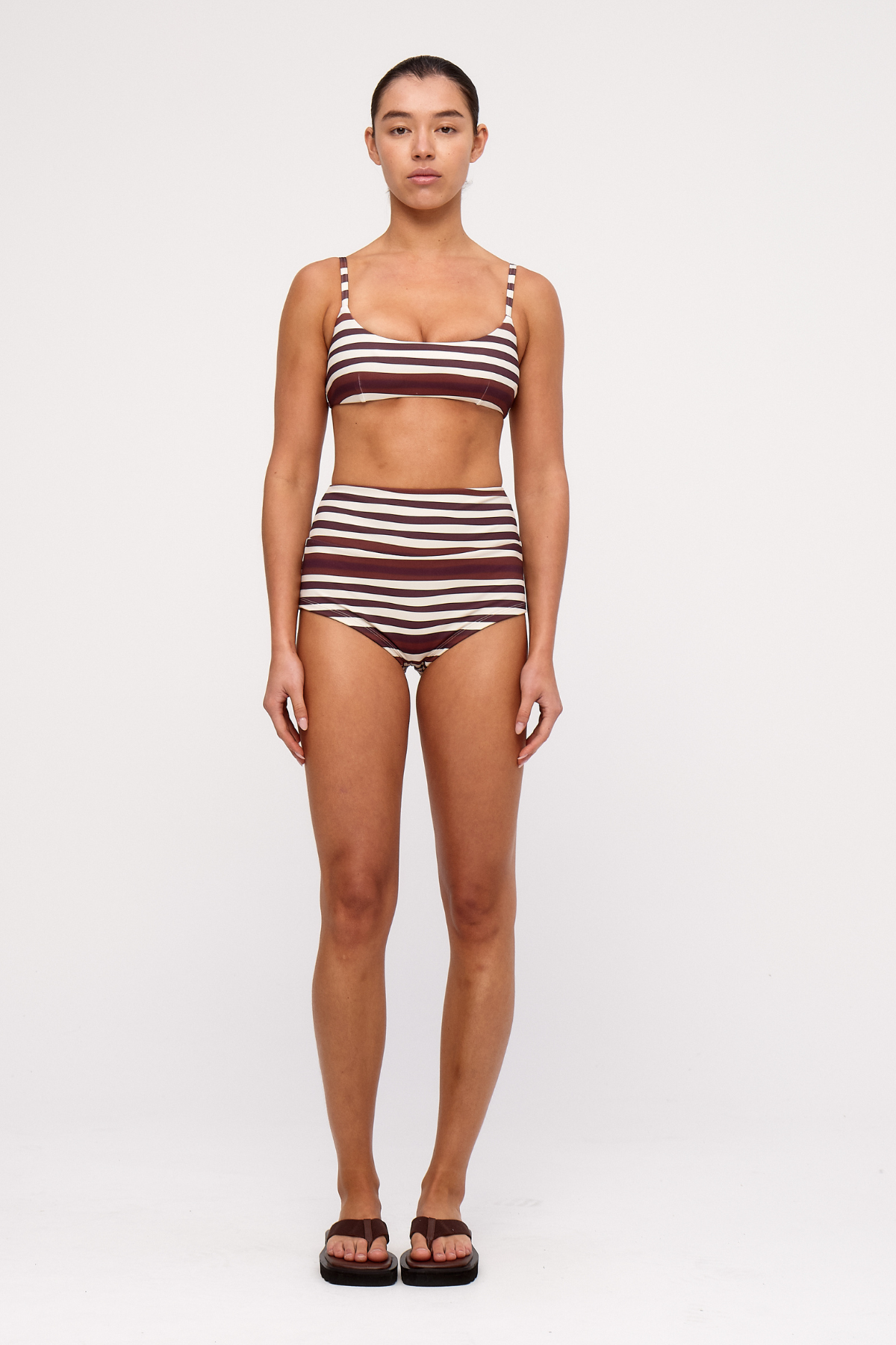 Boy Short - Chocolate Stripe