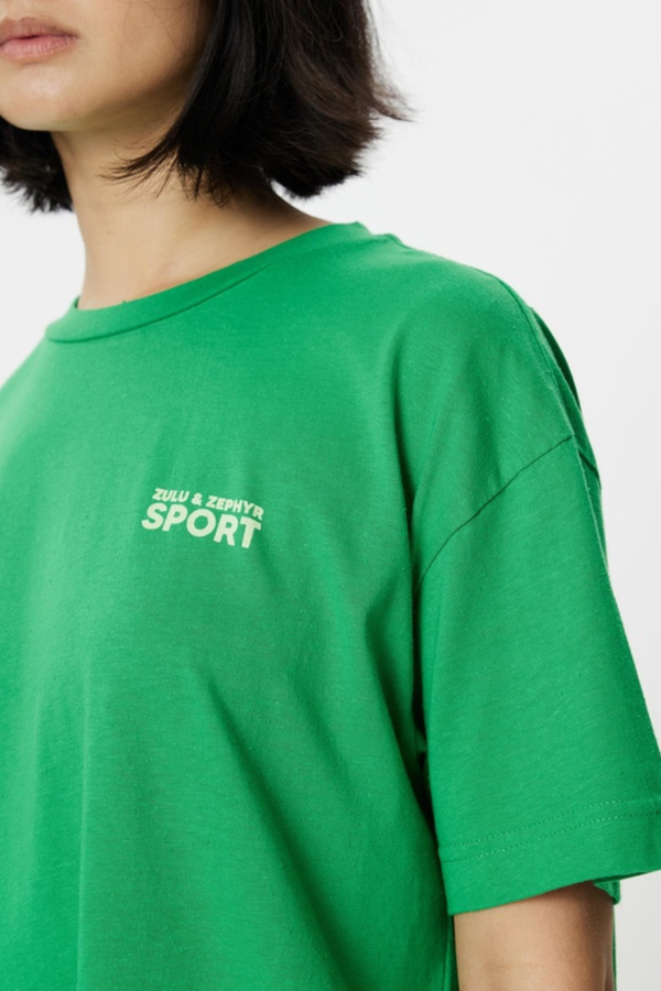 Sports Tee - Parrot Green