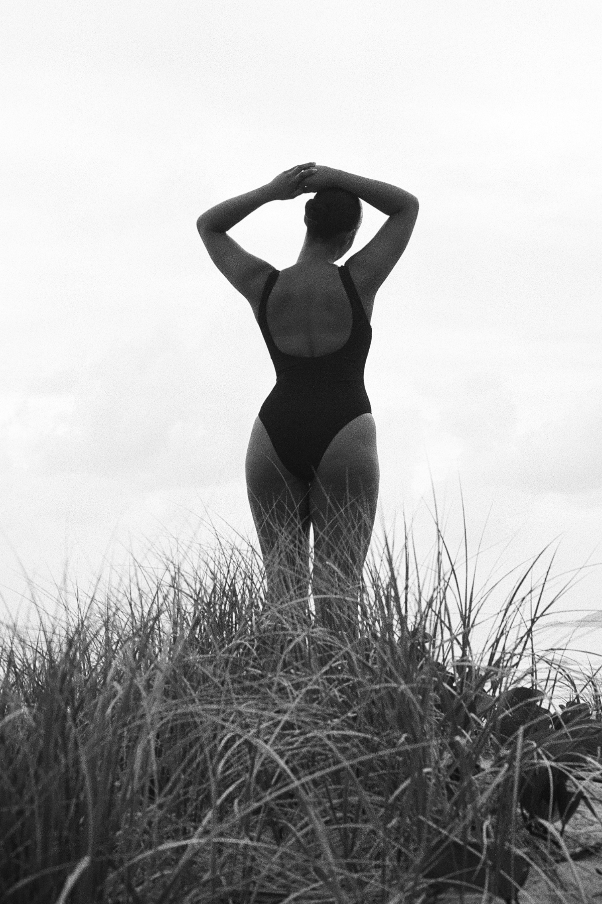 Signature Stripe Scoop Back One Piece - Black