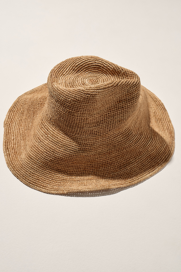 Raffia Western Hat - Natural