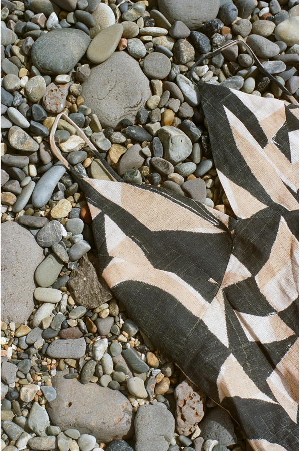 Mosaic Linen Blend Panelled Dress