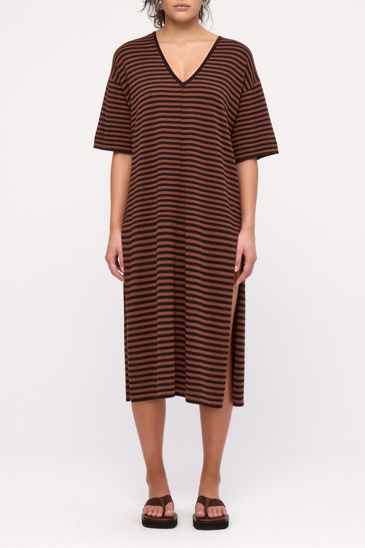 Knit Dress - Brown Stripe