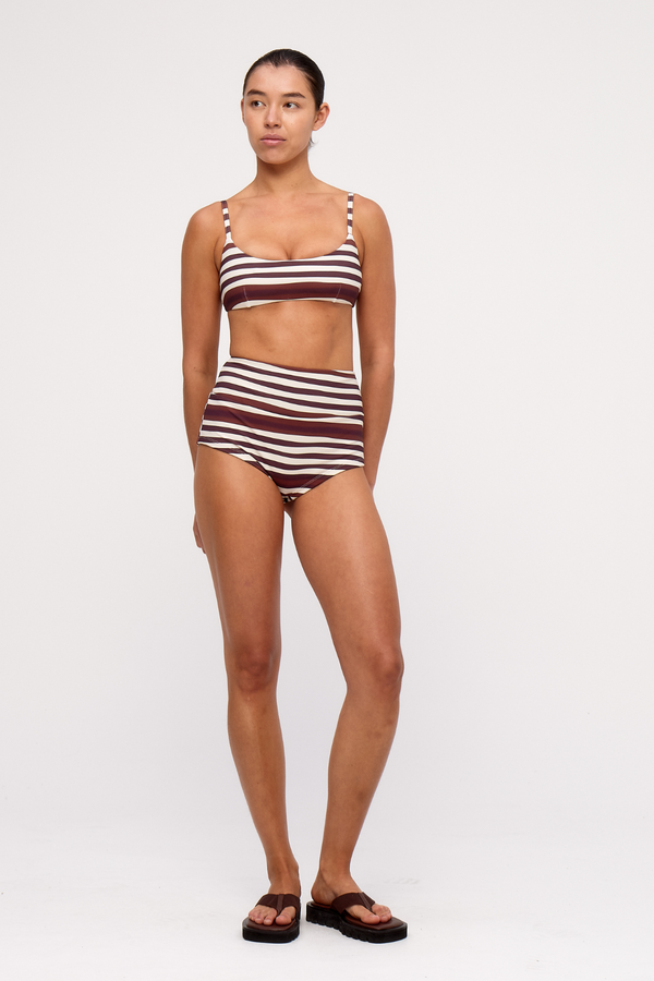 Boy Short - Chocolate Stripe