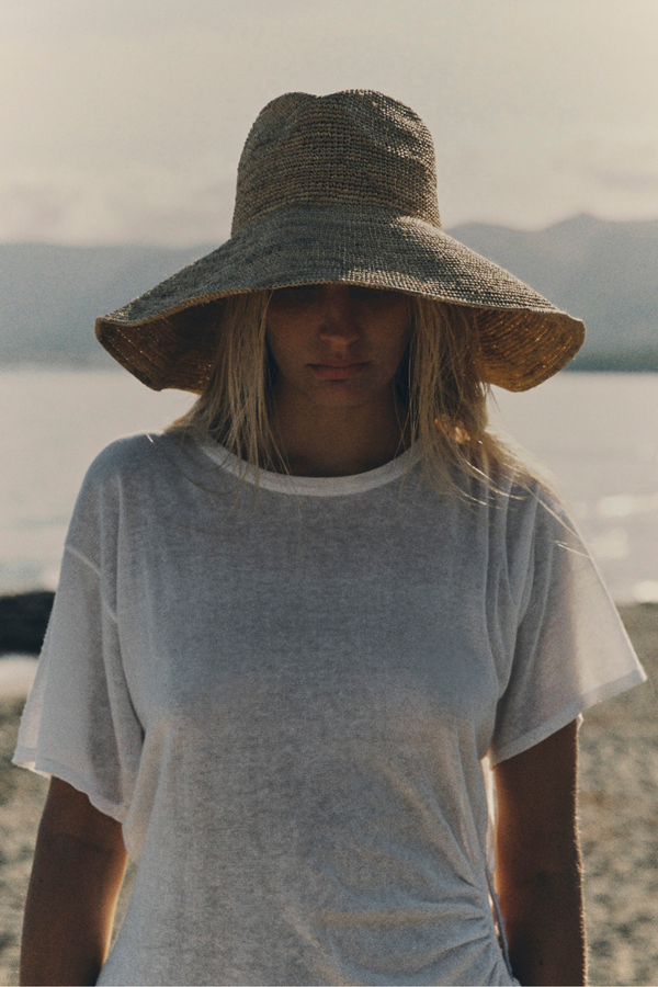 Raffia Western Hat - Natural