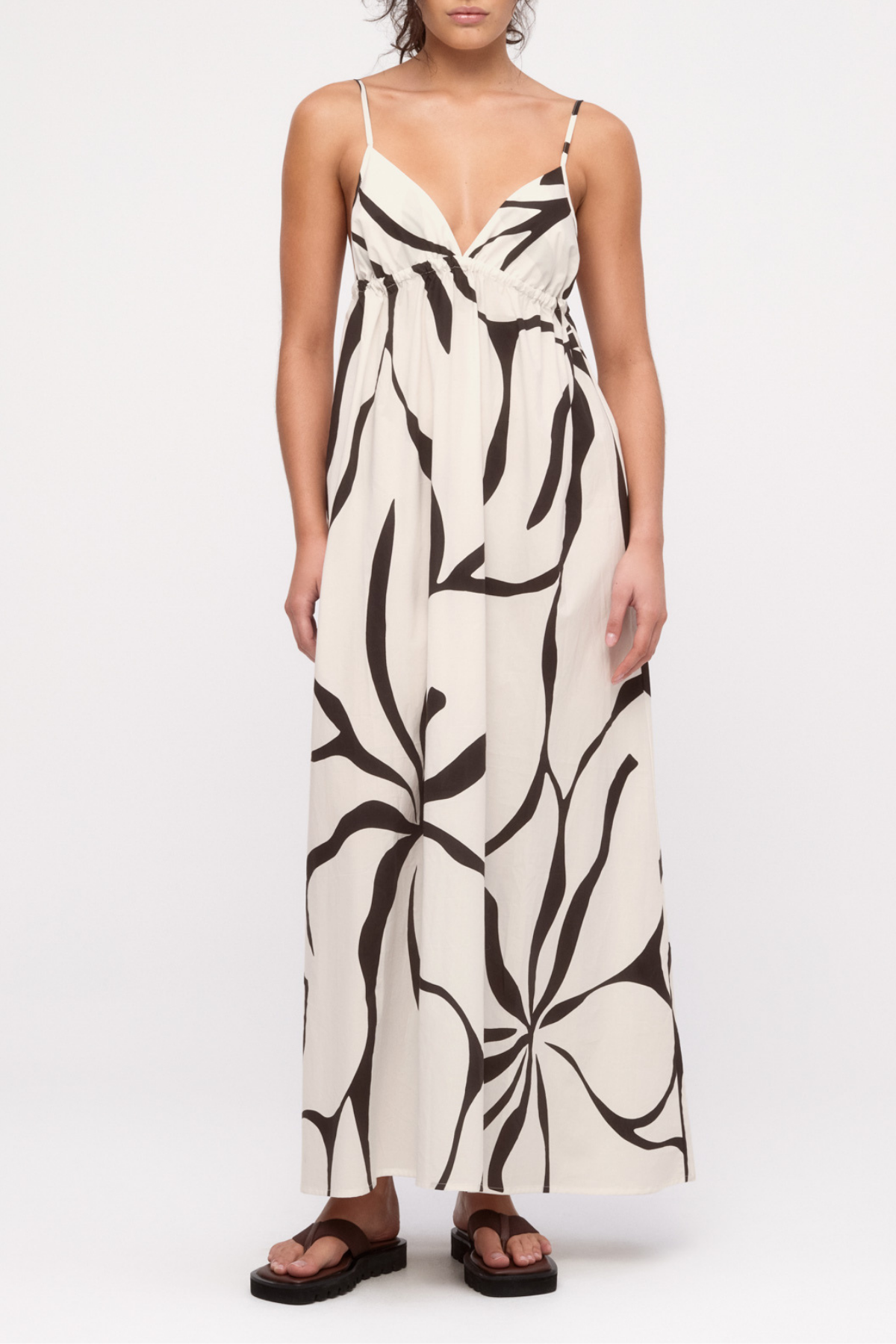Cotton Dress - Cream Flower