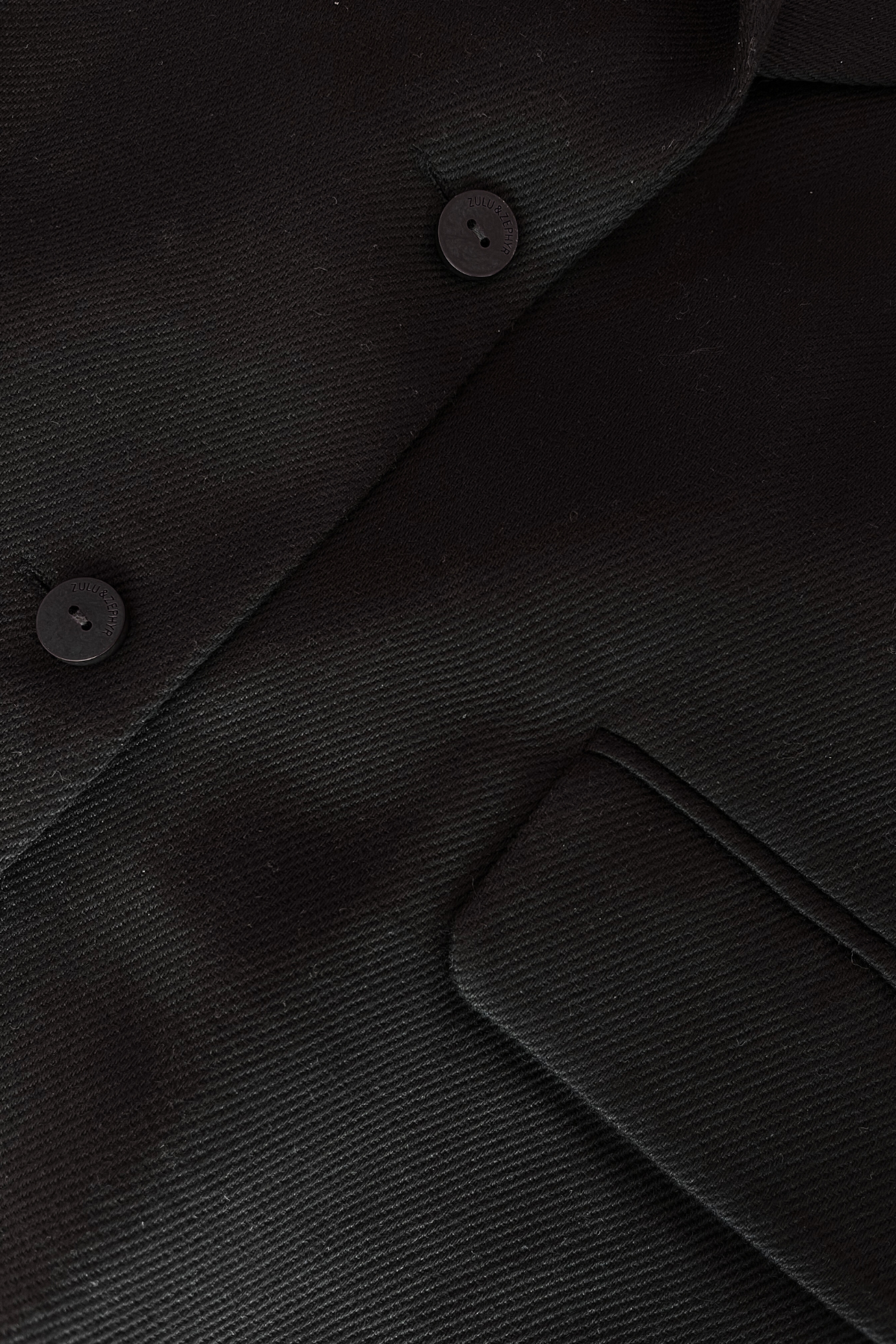 Relaxed Tailored Twill Blazer - Black