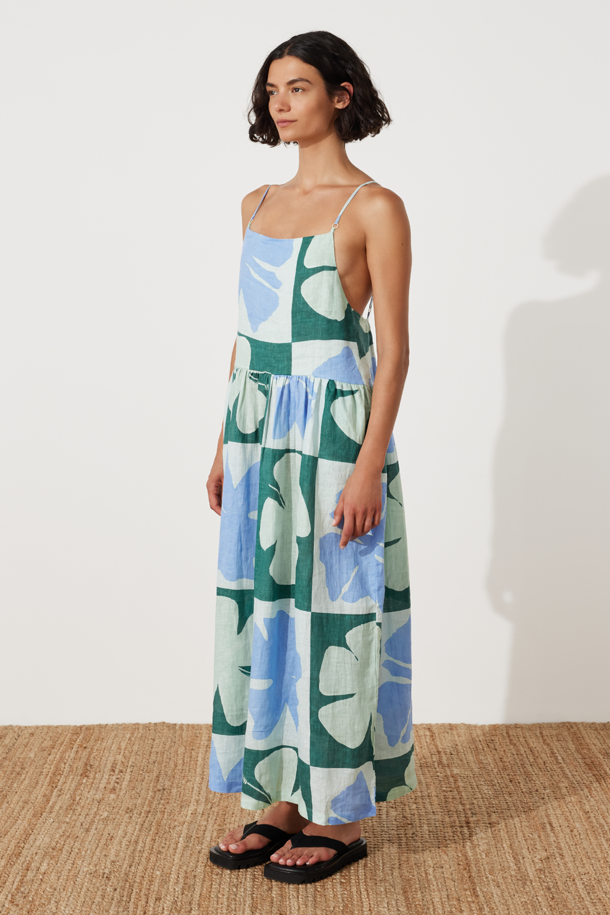 Hibiscus Linen Dress