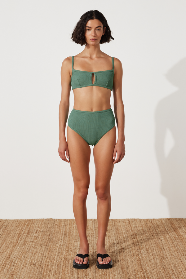 Emerald Textured Waisted Full Brief