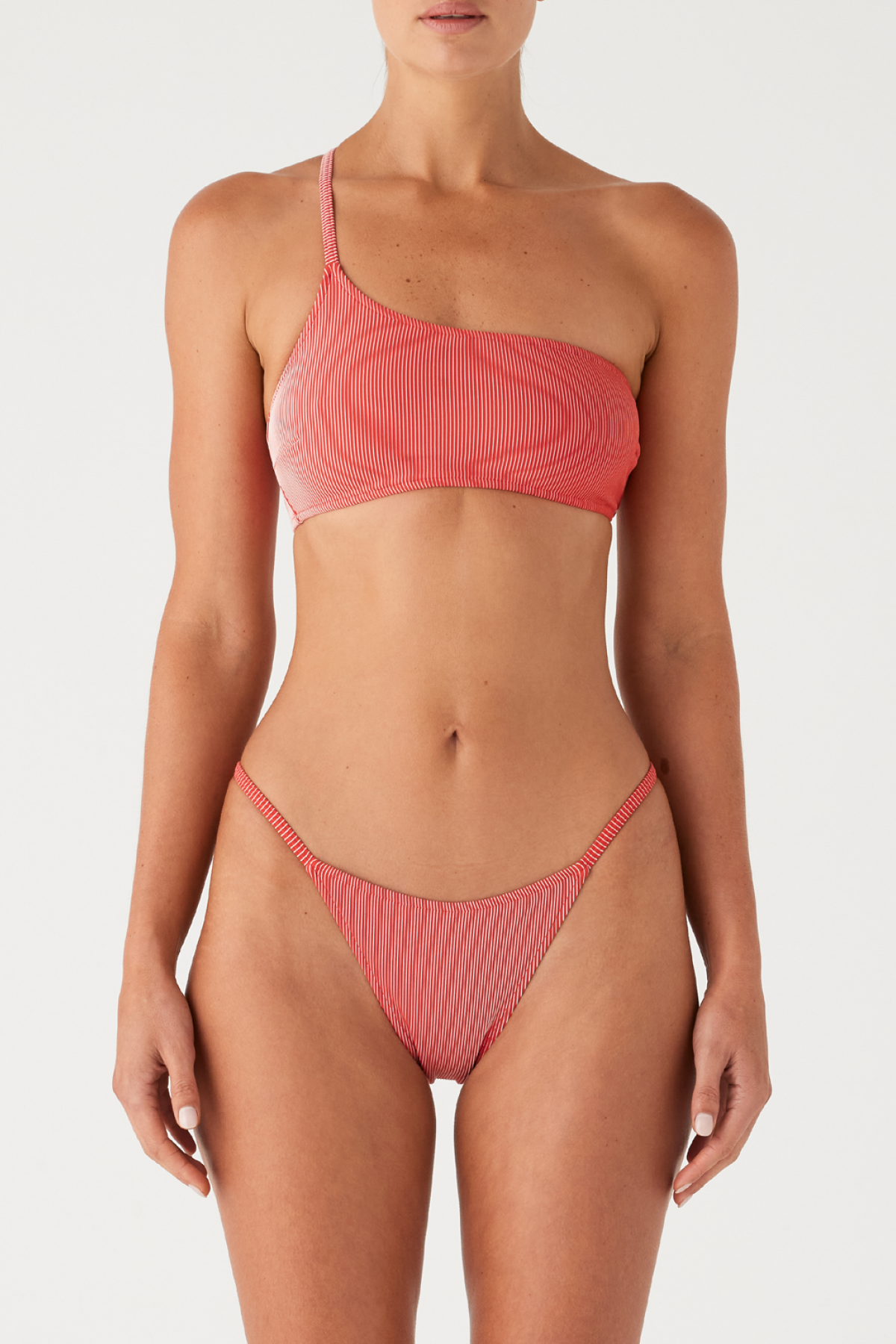 Signature Stripe Hipster String Brief - Chilli Red