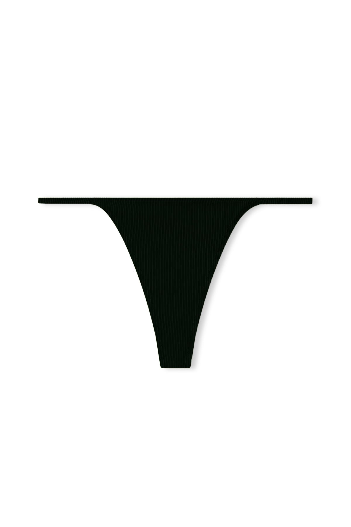 Signature Stripe String Thong Brief - Black