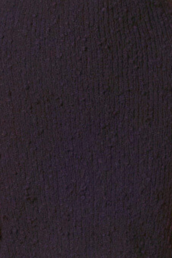 Black Boucle Knit Mini Dress