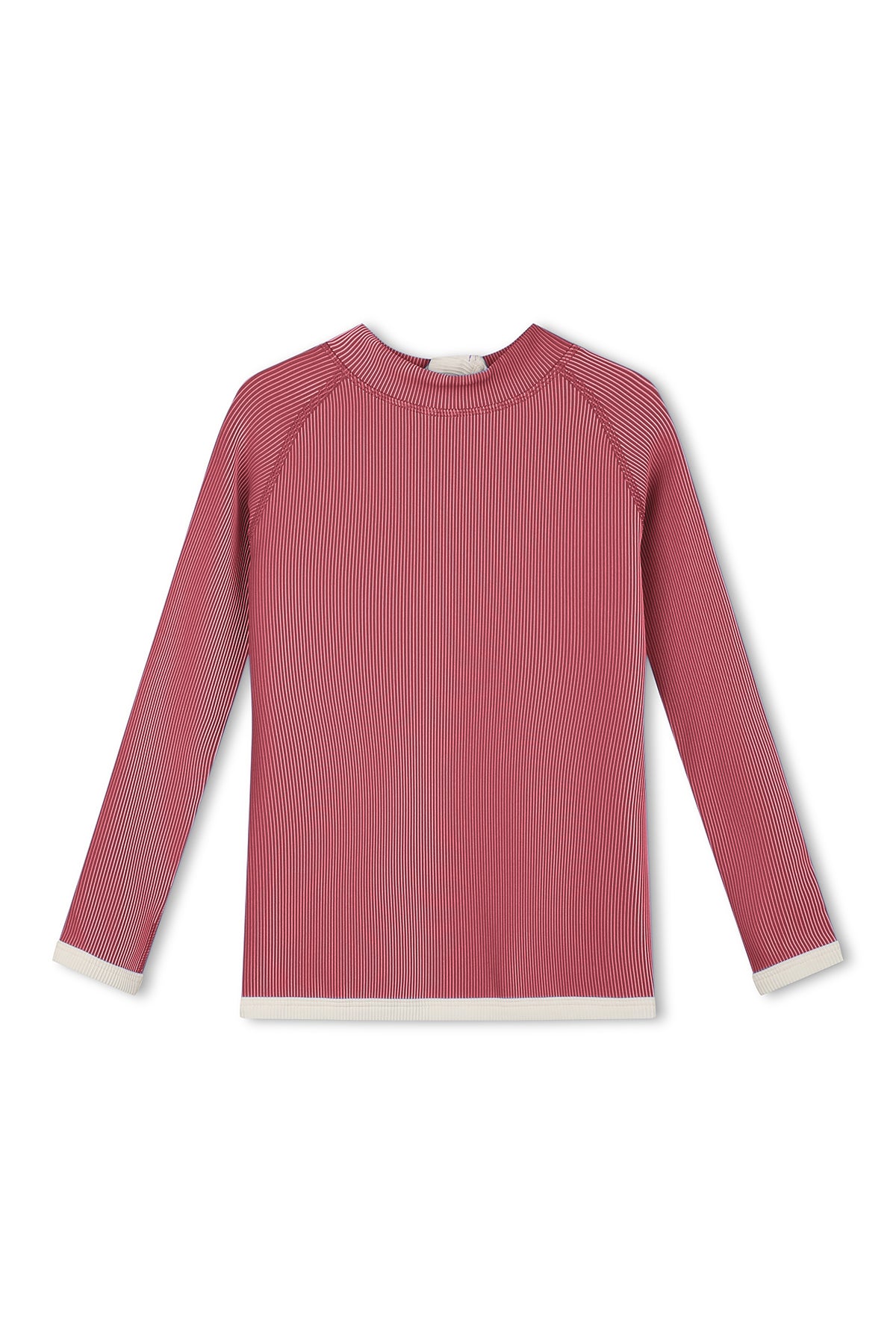 Mini Stripe Rashie - Clay Red
