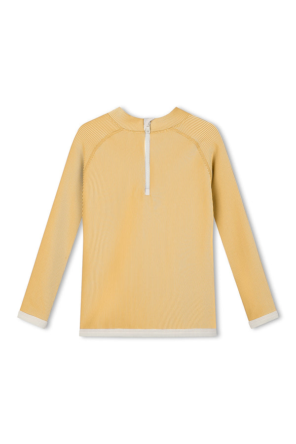 Mini Stripe Rib Rashie - Marigold
