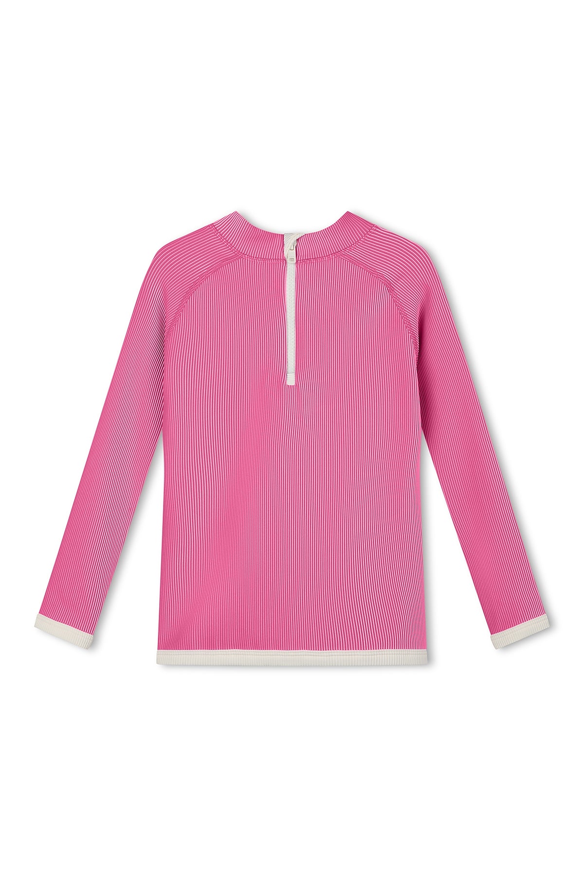 Mini Stripe Rib Rashie - Shell Pink