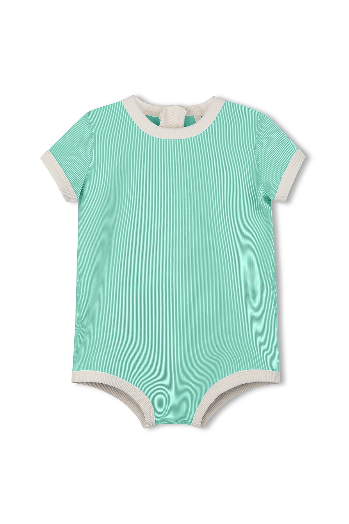 Mini Stripe Infant Onesie - Aqua
