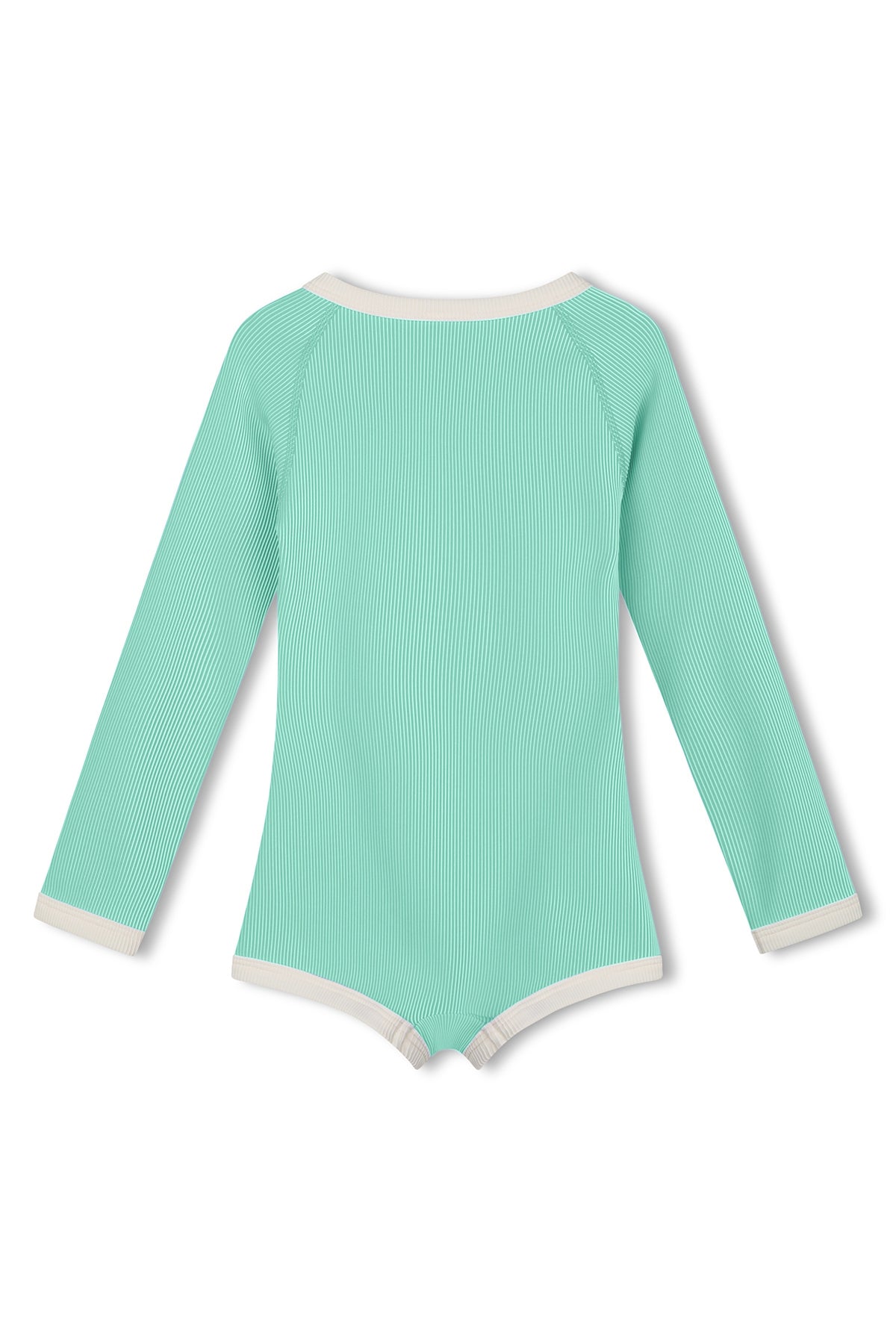 Mini Stripe Rashie Onesie - Aqua