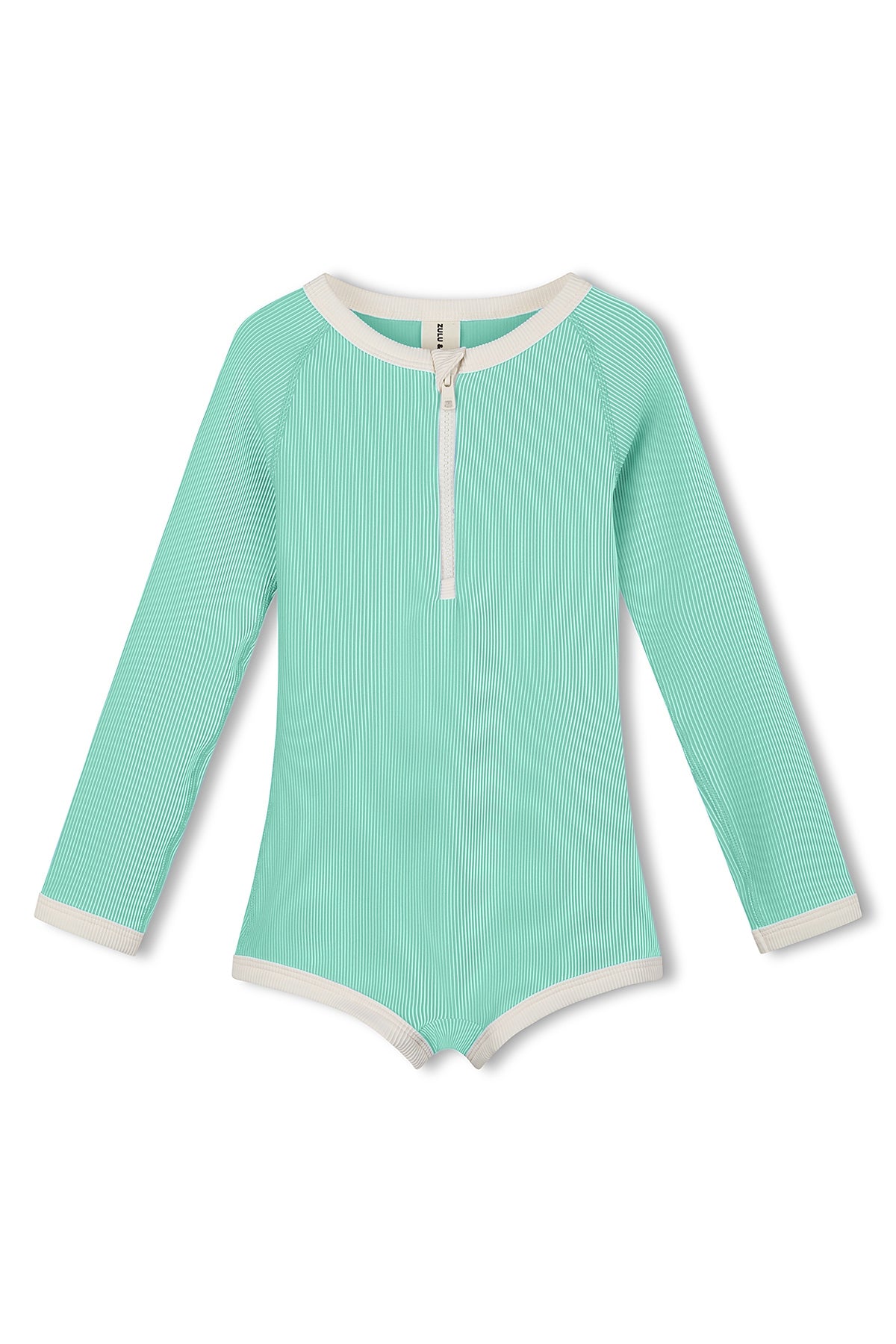 Mini Stripe Rashie Onesie - Aqua