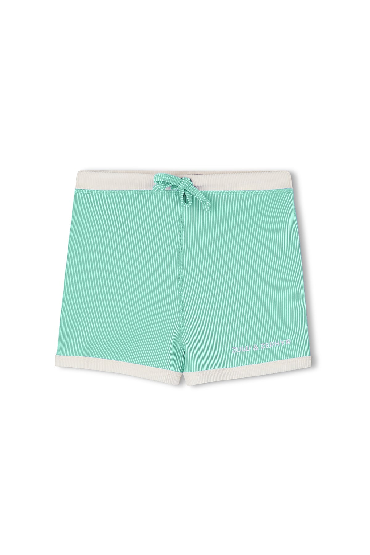 Mini Stripe Surf Short - Aqua